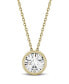 Moissanite Bezel Solitaire Pendant (1/2 ct. t.w. Diamond Equivalent) in 14k White or Yellow Gold