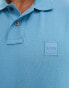 BOSS Orange Passenger logo polo shirt in open blue