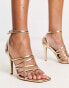 French Connection strappy heeled sandals in gold