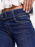 Фото #3 товара Pimkie high waisted belted flared jeans in dark blue