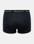 Фото #2 товара GANT 5 pack logo waistband trunks in white/grey/black