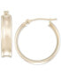 ფოტო #1 პროდუქტის Polished Round Hoop Earrings in 10k Yellow Gold