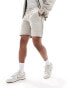 The Couture club co-ord raw seam jersey shorts in beige