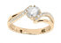 Beautiful gold plated ring with crystal PO/SR09000D
