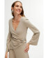 ფოტო #3 პროდუქტის Women's Double Breasted Dress with Accessory Detail