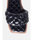 Фото #6 товара marcue patent pu quilted slides in woven straps