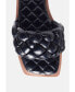 ფოტო #7 პროდუქტის marcue patent pu quilted slides in woven straps