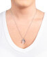 ფოტო #2 პროდუქტის Rose Quartz Stone Charm Necklace in Fine Silver Plated Brass