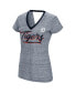 Фото #3 товара Women's Navy Detroit Tigers Halftime Back Wrap Top V-Neck T-shirt