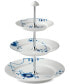 Blue Fluted Mega 3-Tier Etagere