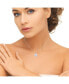 Фото #6 товара LuvMyJewelry gemini Twin Design Sterling Silver Moonstone Diamond Tag Pendant Necklace