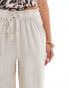 Фото #5 товара River Island broderie linen trouser in light stone