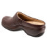 Softwalk Amber S2218-210 Womens Brown Narrow Leather Clog Sandals Shoes