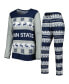 Фото #1 товара Women's Navy Penn State Nittany Lions Ugly Long Sleeve T-shirt and Pajama Pants Sleep Set