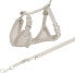 Фото #1 товара Trixie Miękkie szelki dla szczeniąt ze smyczą Junior, 26–34 cm/10 mm, 2.00 m, jasnoszare