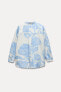 Zw collection printed poplin shirt