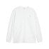 Puma Mmq Service Line Crew Neck Long Sleeve T-Shirt Mens White Casual Tops 62084