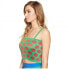 Kitty Joseph 168549 Womens Polka Dot Pleated Crop Top Pink/Red/Green Size Large