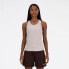 Фото #2 товара New Balance Women's Linear Heritage Rib Knit Racer Tank