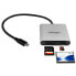 Фото #10 товара USB 3.0 Flash Memory Multi-Card Reader / Writer with USB-C - SD - microSD - CompactFlash - CF - MMC - MicroSD (TransFlash) - MicroSDHC - MicroSDXC - SD - SDHC - SDXC - Black - Silver - 5000 Mbit/s - Aluminium - Plastic - CE - FCC - RoHS - USB 3.2 Gen 1 (3