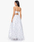 Juniors' Glittered Lace-Up Gown