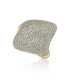 Фото #1 товара Suzy Levian Sterling Silver Cubic Zirconia Pave Diagonal Puff Ring