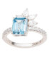 Кольцо Suzy Levian Aqua & White Zirconia 7 - фото #3