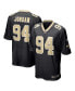 Фото #1 товара Men's Cameron Jordan Black New Orleans Saints Game Jersey