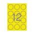 Printer Labels Apli Circular Yellow ø 60 mm
