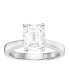 ფოტო #5 პროდუქტის Moissanite Emerald Solitaire Ring 2-1/2 ct. t.w. Diamond Equivalent in 14k White Gold