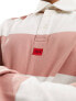 Фото #7 товара HUGO Diragbi relaxed fit rugby shirt in pink