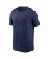 Фото #3 товара Men's Navy Atlanta Braves Large Logo Back Stack T-Shirt