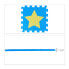 45 x Puzzlematte Sterne blau-gelb