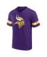 Men's Purple Minnesota Vikings Jersey Tackle V-Neck T-shirt