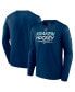 Фото #1 товара Men's Navy Seattle Kraken Authentic Pro Primary Long Sleeve T-shirt