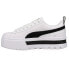 Фото #3 товара Puma Mayze Leather Platform Womens White Sneakers Casual Shoes 38198301