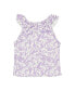 Big Girls Printed Rib Top with Front Ruching Orchid Bloom, Средний - фото #2