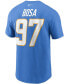 Фото #3 товара Men's Joey Bosa Powder Blue Los Angeles Chargers Name and Number T-shirt