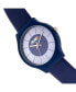 ფოტო #2 პროდუქტის Unisex Trinity Blue Leatherette Strap Watch 36mm