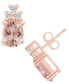 ფოტო #1 პროდუქტის Morganite (2-1/3 ct. t.w.) and Diamond (1/5 ct. t.w.) Stud Earrings in 14K Rose Gold