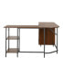 Фото #12 товара Wood L-Shape Home Office with Storage Two-Tone Desk