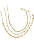 ფოტო #5 პროდუქტის Curb Chain, Paper Clip Chain, and Figaro Chain Anklet Set