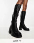Фото #2 товара ALDO Wide Fit Auster mid heel knee boots in black