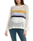 Фото #1 товара Rain + Rose Stripe Sweater Women's White L