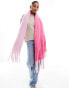 Фото #1 товара Pieces super soft tassel scarf in candy pink ombre