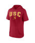 Фото #3 товара Men's Cardinal USC Trojans Outline Lower Arch Hoodie T-shirt