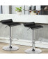 Set of 2 Swivel Bar Stool PU Leather Adjustable Bar Chair