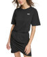 Фото #3 товара Women's Rhinestone Logo T-Shirt Dress