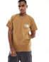 The North Face Berkeley California pocket t-shirt in brown Коричневый, S - фото #1