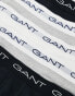 Фото #3 товара GANT 5 pack logo waistband trunks in white/grey/black